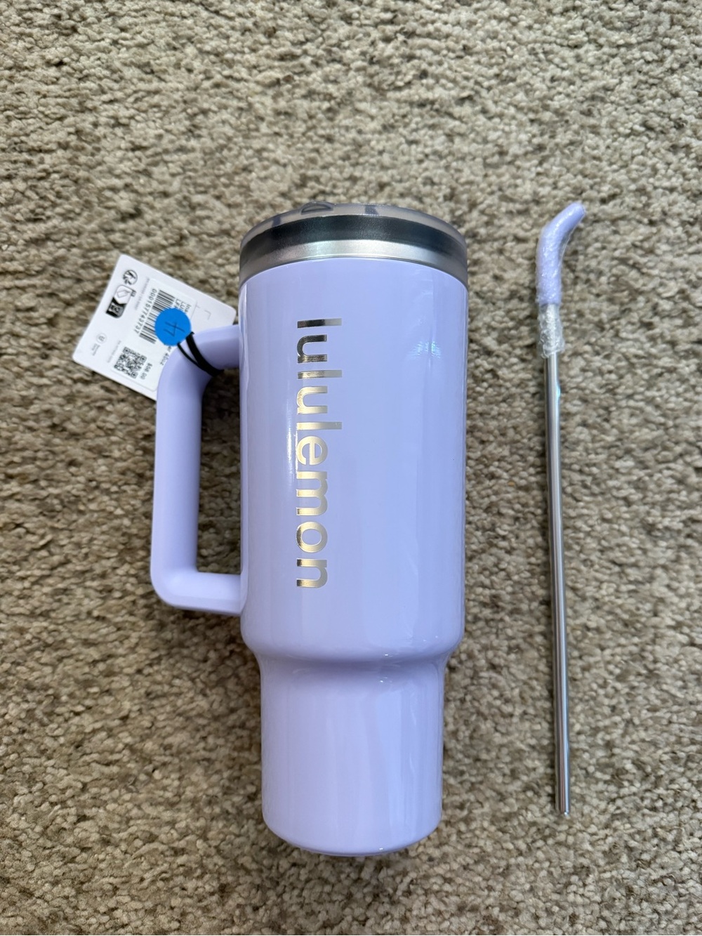Lululemon Lavender Insulated Travel Mug with Handle 40oz NWT